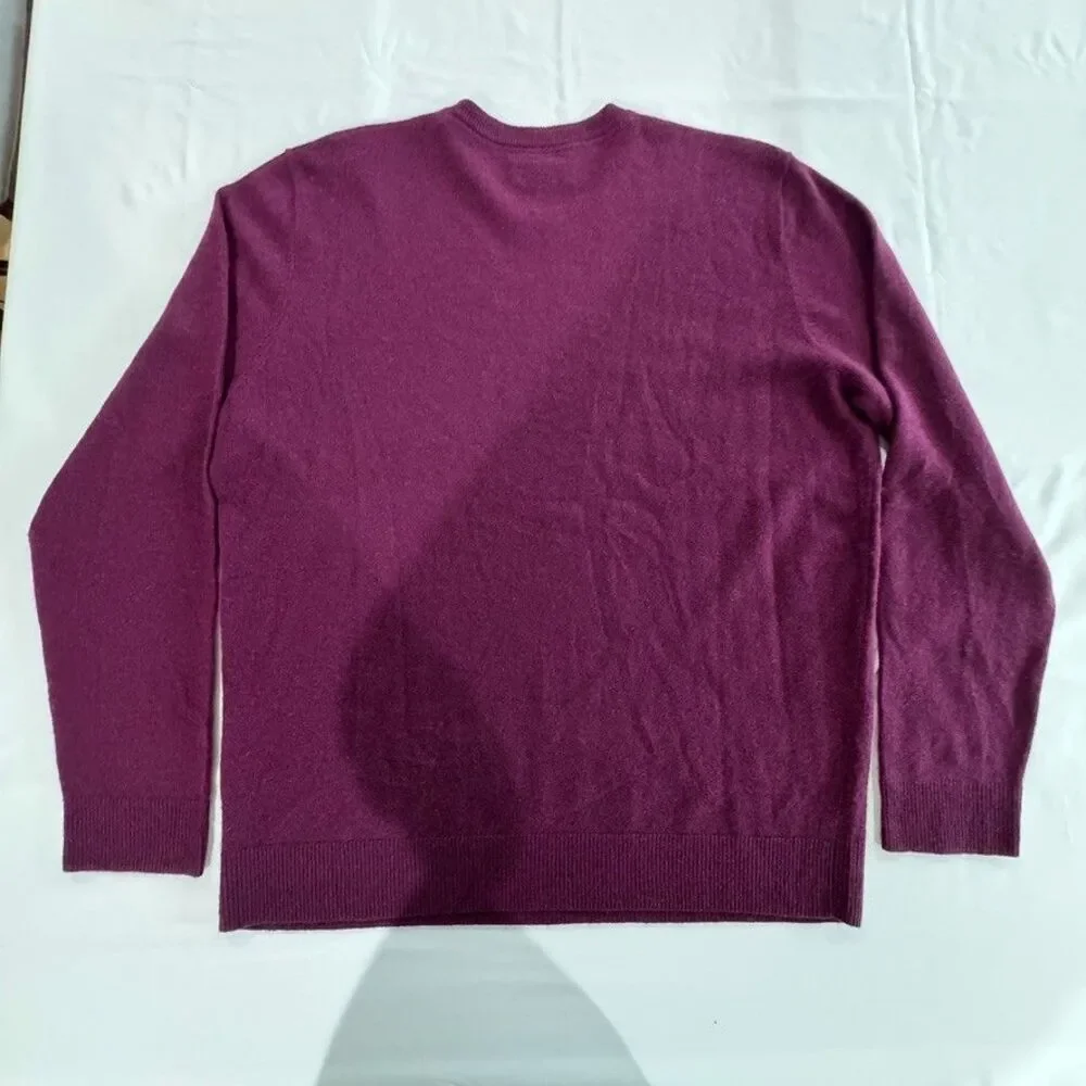 Artefact 100% Cashmere Crew Neck Sweater Burgundy Men’s XL